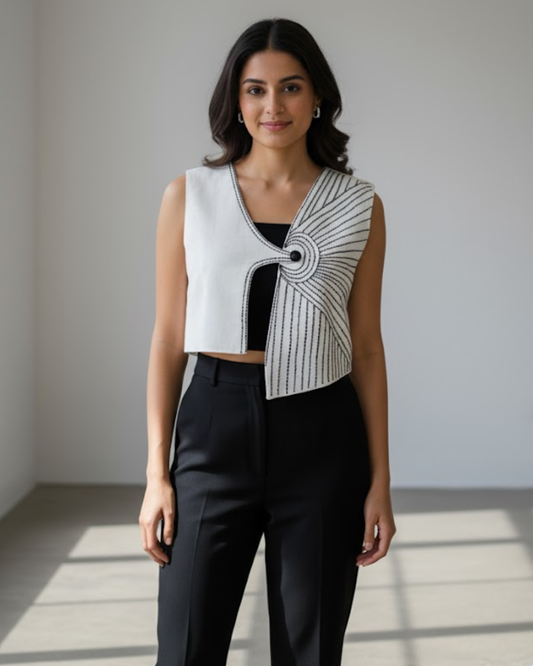 Asymmetrical Cropped Vest