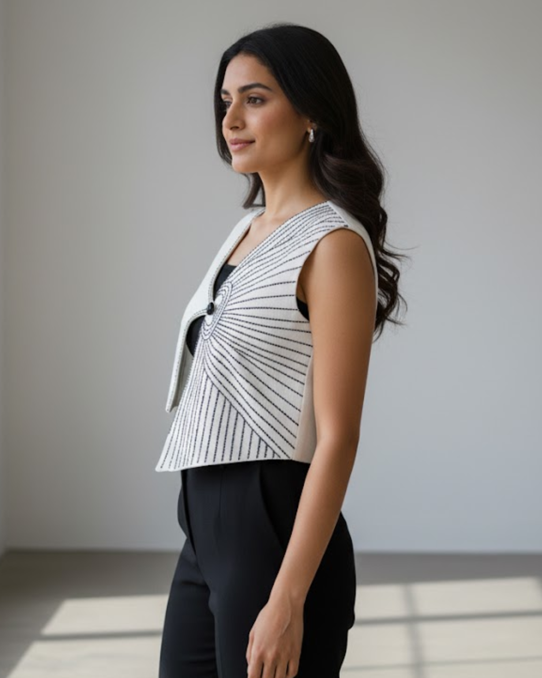 Asymmetrical Cropped Vest