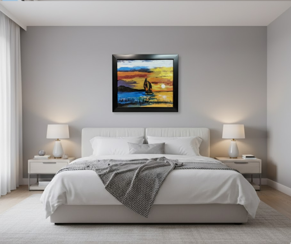 Sunset Voyage Acrylic Canvas Art